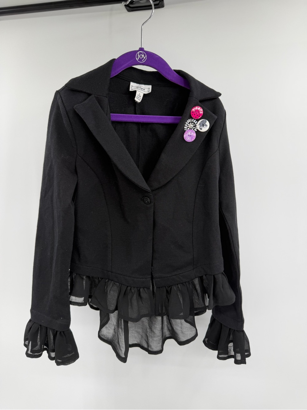 Disney Special Edition Black Blazer Jacket Kids Small 7/8